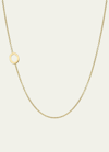 Zoe Lev Jewelry 14k Yellow Gold Asymmetrical Initial T Necklace In O