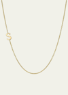 Zoe Lev Jewelry 14k Yellow Gold Asymmetrical Initial T Necklace In S