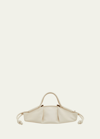 Loewe Paseo Long Leather Top-handle Bag In 1651 Angora