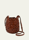 Loewe Small Leather Nest Bag In Tan