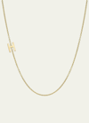 Zoe Lev Jewelry 14k Yellow Gold Asymmetrical Initial T Necklace In H