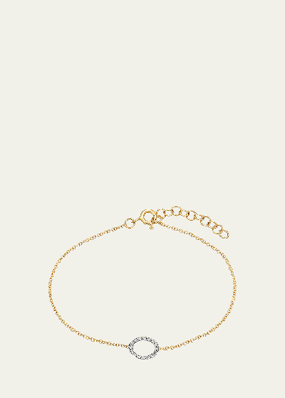 Zoe Lev Jewelry 14k Yellow Gold Diamond Initial X Bracelet In O