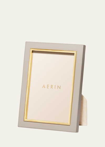 Aerin Varda Lacquer Photo Frame, French Blue - 4x6 In Taupe