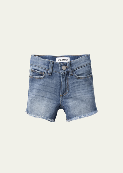Dl1961 Kids' Lucy Frayed Cutoff Shorts In Sandcastle