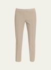 AKRIS PUNTO FRANKIE STRAIGHT-LEG COTTON-STRETCH CROPPED PANTS