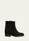 Isabel Marant Susee Suede Western Ankle Booties In Black