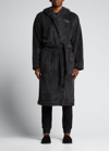 Ugg Beckett Fleece Robe In Indigo/black