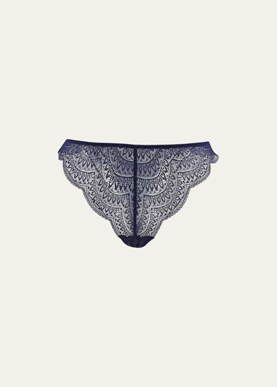 Simone Perele Karma Lace Tanga Briefs In Midnight