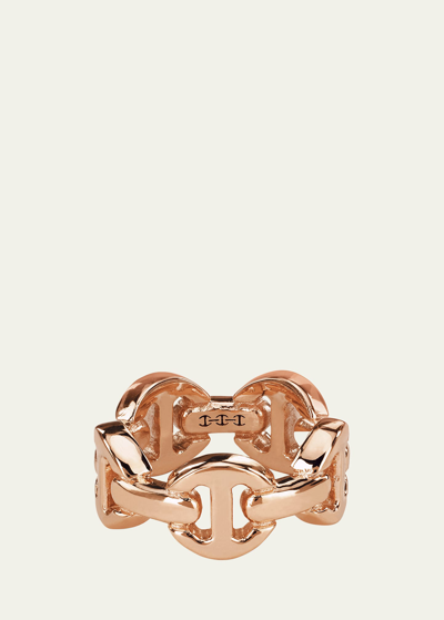 Hoorsenbuhs 18k Rose Gold Dame Tri-link Ring In Rg