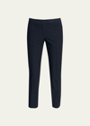 Akris Punto Frankie Straight-leg Cotton-stretch Cropped Pants In Navy