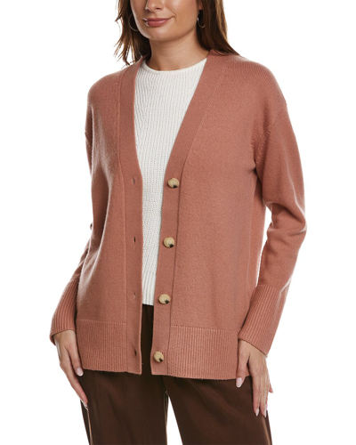 Vince Weekend Wool And Cashmere-blend Cardigan In Pink