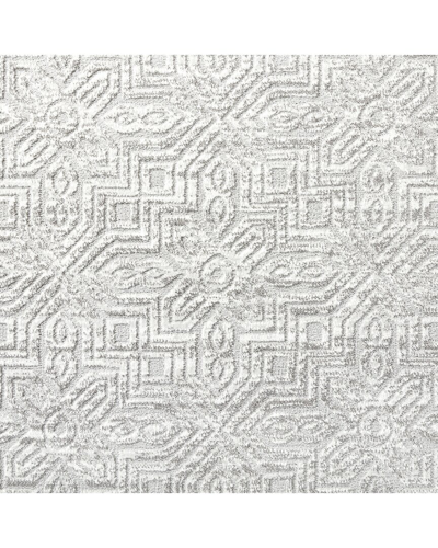 Town & Country Luxe Textured Medallion Tile Area Rug In Grey
