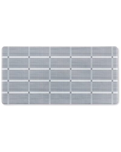 Town & Country Basics Comfort Windowpane Plaid Anti Fatigue Mat In Grey