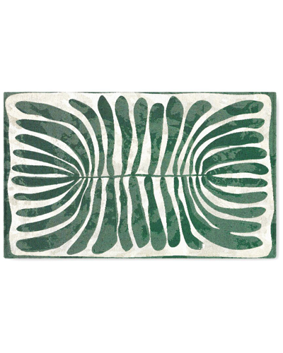 Town & Country Luxe Everwashª Woven Matisse Cutout Multi-use Decorative Rug In Green
