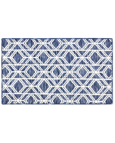 Town & Country Everyday Everwashª Tufted Modern Diamond Multi-use Decorative  Rug In Navy