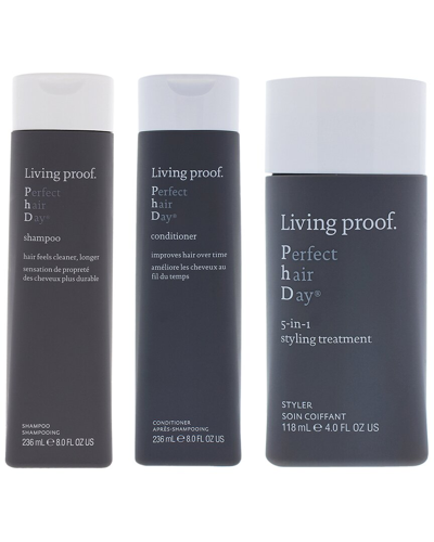 Living Proof Unisex Perfect Hair Day Shampoo Conditioner & Treatment In White