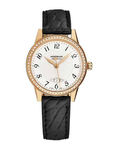 Montblanc Boheme Automatic Silver Dial Ladies Watch 111059 In Black / Gold / Gold Tone / Mop / Rose / Rose Gold / Rose Gold Tone / Silver