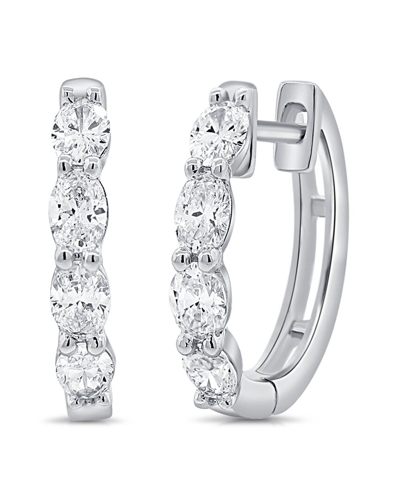 Sabrina Designs 14k 0.74 Ct. Tw. Diamond Huggie Earrings In Metallic
