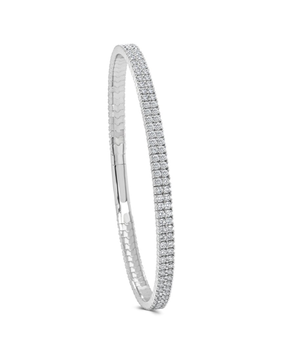 Sabrina Designs 14k 3.45 Ct. Tw. Diamond Double Row Bangle Bracelet In Metallic