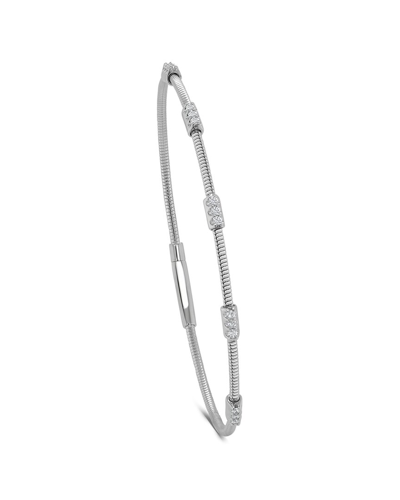 Sabrina Designs 14k 0.21 Ct. Tw. Diamond Bangle Bracelet In Metallic