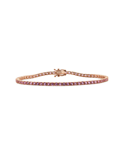Sabrina Designs 14k Rose Gold 4.00 Ct. Tw. Pink Sapphire Tennis Bracelet