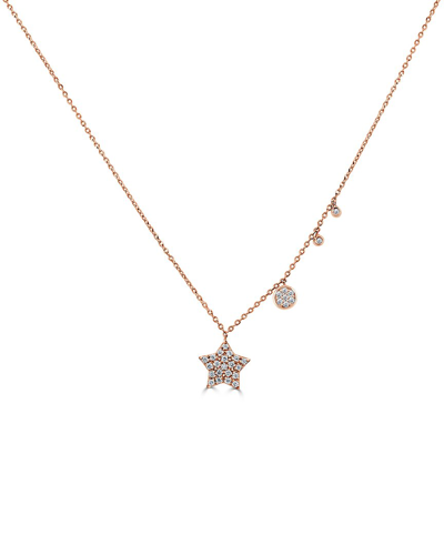 Sabrina Designs 14k Rose Gold 0.21 Ct. Tw. Diamond Necklace