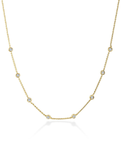 Sabrina Designs 14k 0.60 Ct. Tw. Diamond By The Yard Necklace In Black
