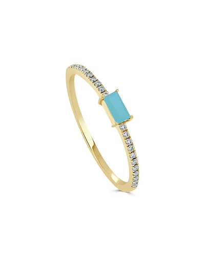 Sabrina Designs 14k 0.21 Ct. Tw. Diamond & Turquoise Ring In Brown