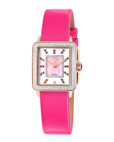 Gv2 Women's Padova Gemstone Watch In Pink