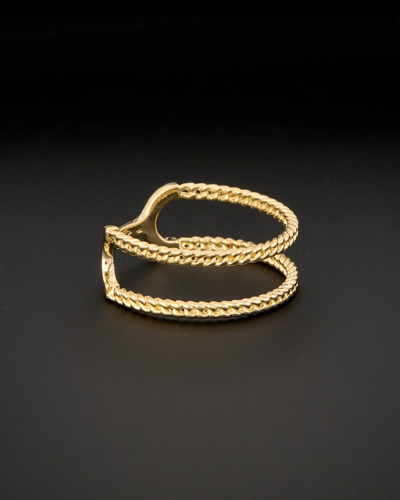 Italian Gold 14k  Double Row Ring