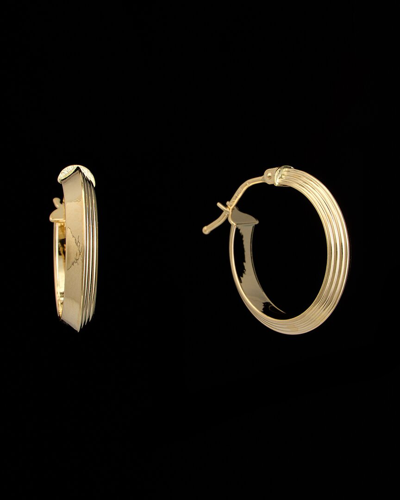 Italian Gold 14k  Knife Edge Hoops