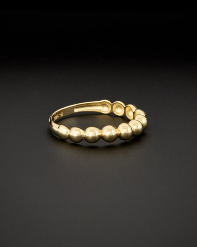 Italian Gold 14k  Bead Ring