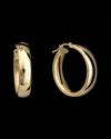 ITALIAN GOLD 14K ITALIAN GOLD POLISHED HOOPS