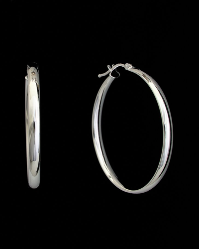 Italian Gold 14k  Polished Hoops In Metallic