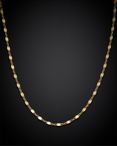 Italian Gold 14k  Mirror Link Necklace