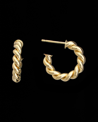 Italian Gold 14k  Twisted Half Hoops