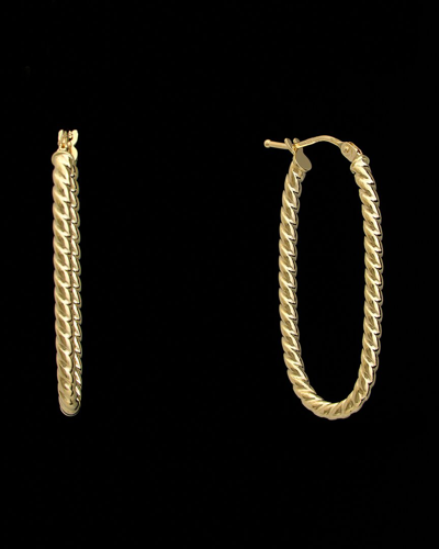 Italian Gold 18k  Twisted Hoops