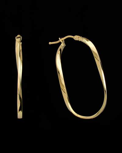 Italian Gold 18k  Twisted Hoops