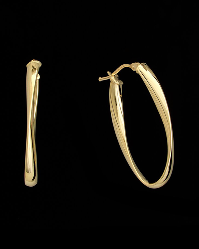 Italian Gold 18k  Twisted Hoops