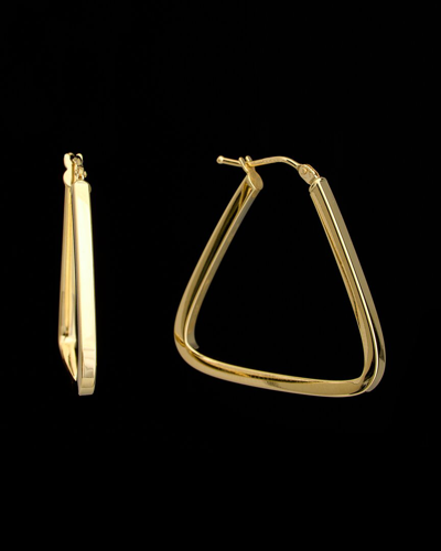 Italian Gold 18k  Triangle Hoops