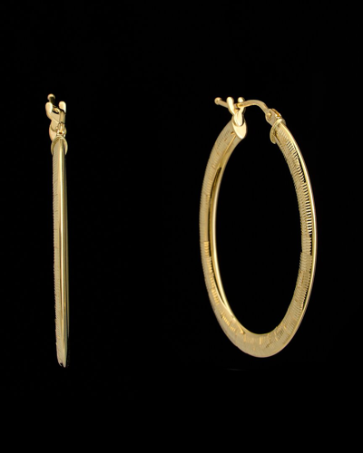 Italian Gold 18k  Polished Oval Hoops