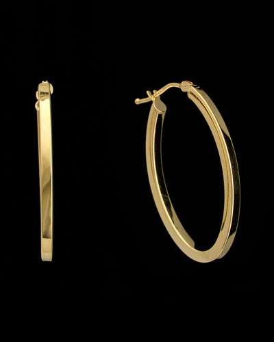 Italian Gold 18k  Oval Hoops