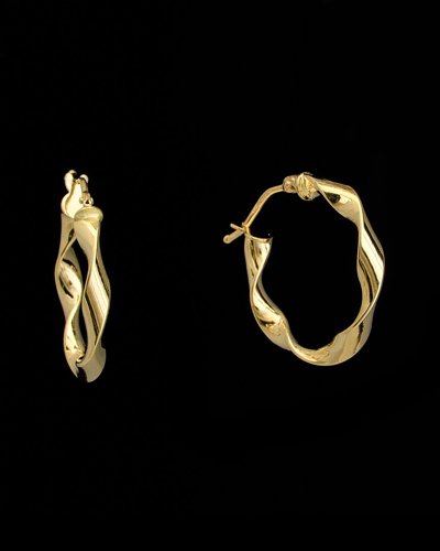 Italian Gold 18k  Twisted Hoops