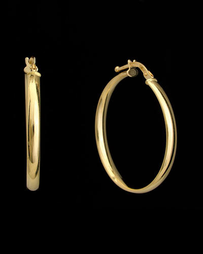 Italian Gold 18k  Hoops In Black