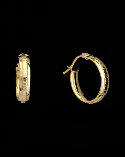 Italian Gold 18k  Polished Hoops