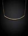 ITALIAN GOLD 18K ITALIAN GOLD CURVED BAR NECKLACE