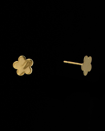 Italian Gold 18k  Flower Studs