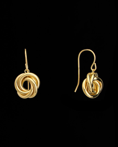 Italian Gold 18k  Love Knot Dangle Earrings