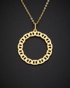 ITALIAN GOLD 18K ITALIAN GOLD MARINER LINK CIRCLE PENDANT NECKLACE