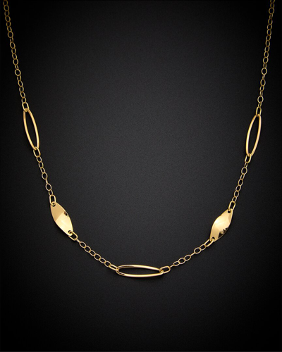 Italian Gold 18k  Twist Station Necklace